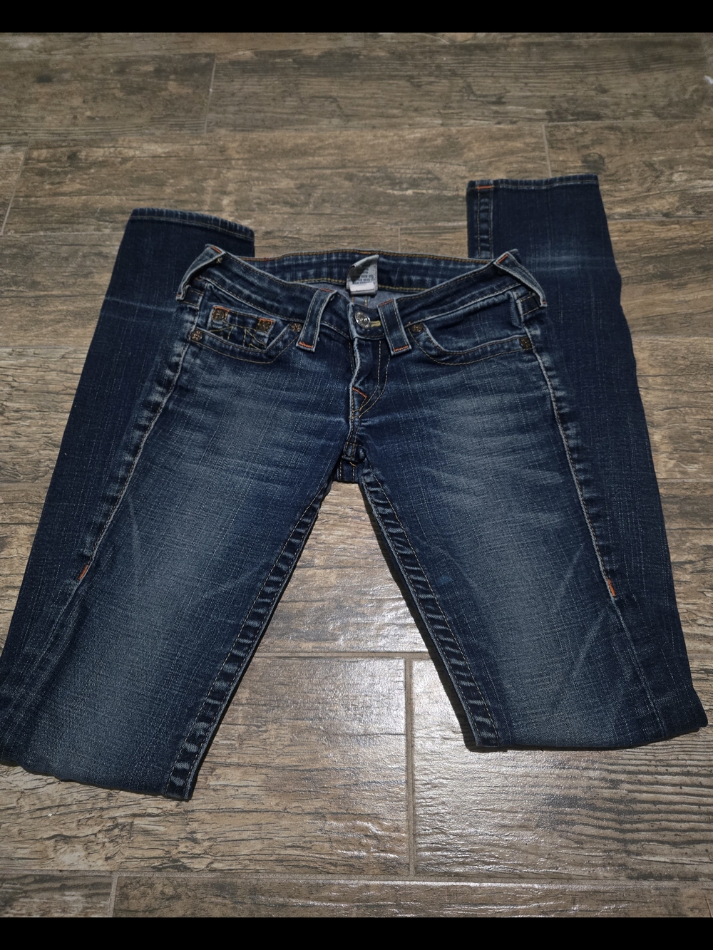 True Religion Dark Blue Straight Leg Jeans